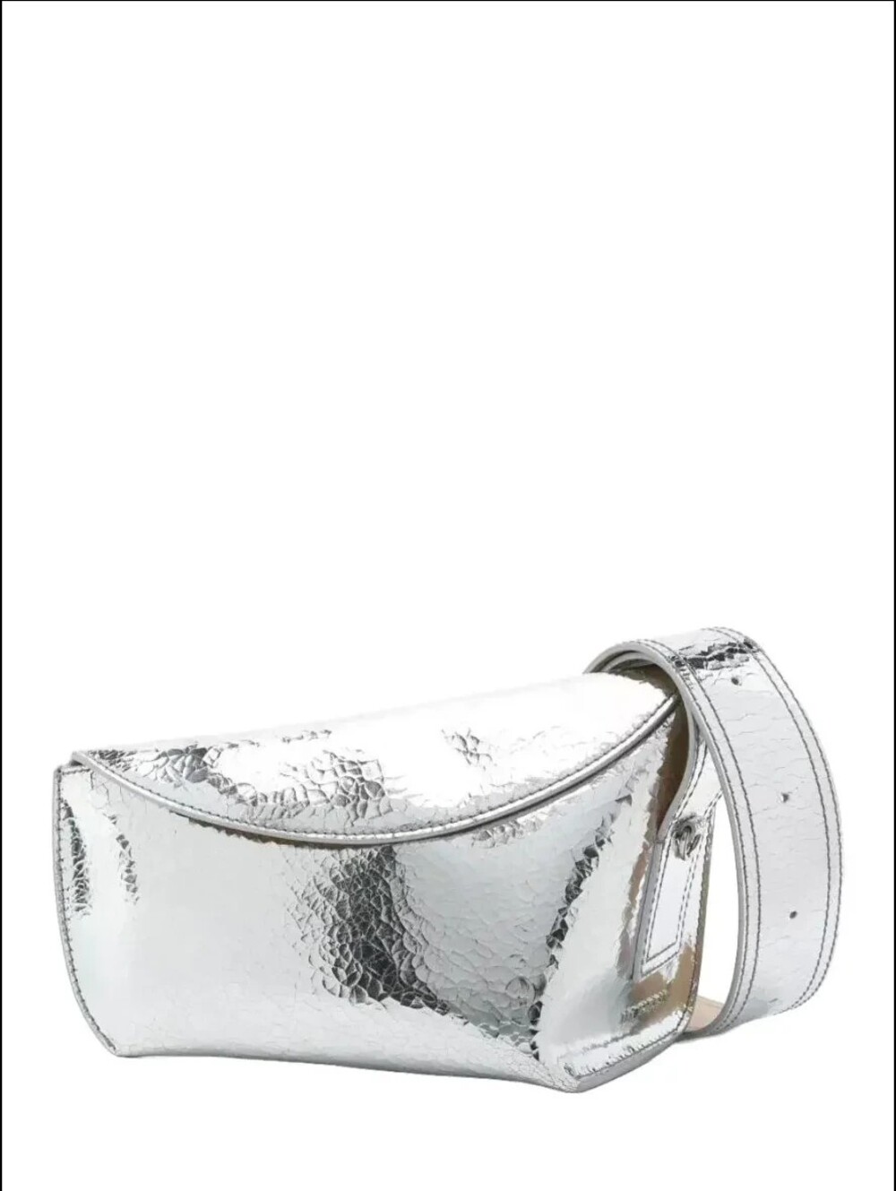 6590 - Alexander McQueen T-Bar Sling Bag Silver NWT - T-Bar Sling Bag Regular /